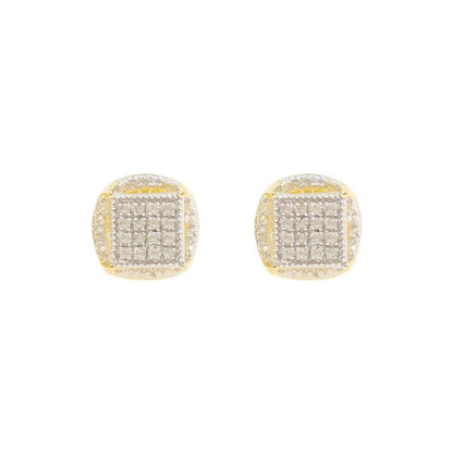 1/10CT GOLD PLATED MOISSANITE DIAMOND EARRINGS