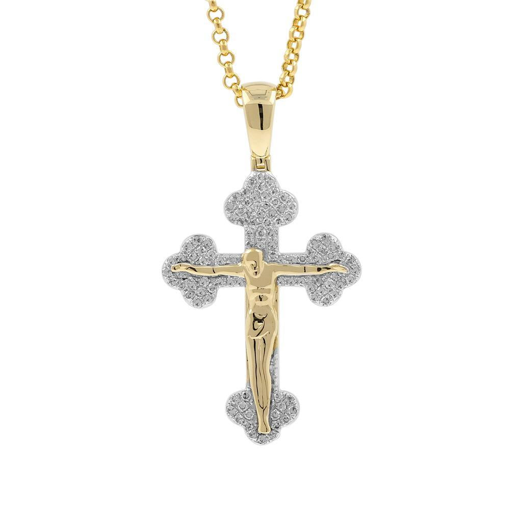 thumbnail interactive-video image 1 of Iced Out Hip Hop Cross Pendant – Gold Plated Large Holy Cross With Cubic Zirconia – MaxBling81 Bling Jewelry 1 of 2